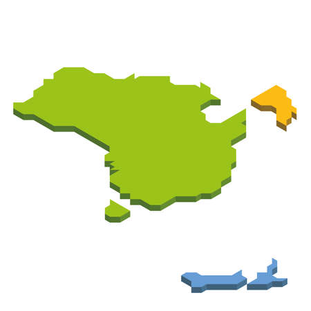 Isometric political map of Australiaのイラスト素材