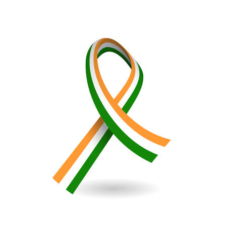 National tricolor ribbon of Indiaのイラスト素材