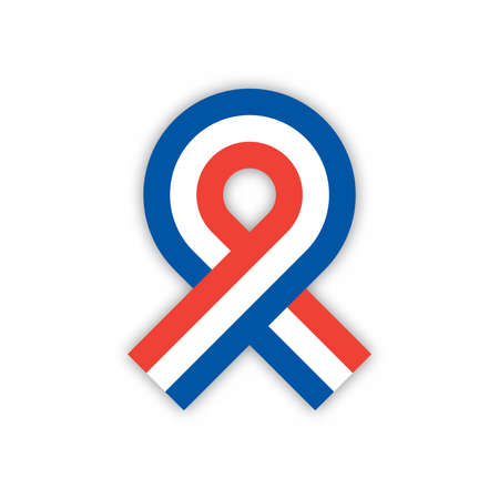 National tricolor ribbon of Franceのイラスト素材