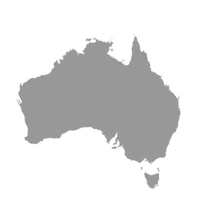 Australia vector country map silhouetteのイラスト素材
