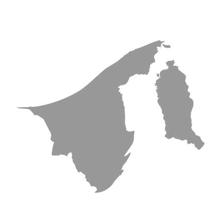 Brunei vector country map silhouetteのイラスト素材