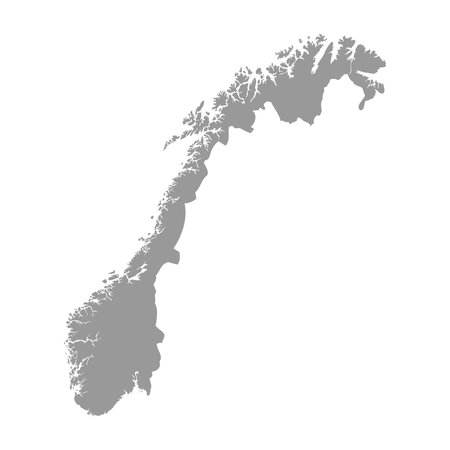 Norway vector country map silhouetteのイラスト素材