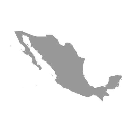 Mexico vector country map silhouetteのイラスト素材