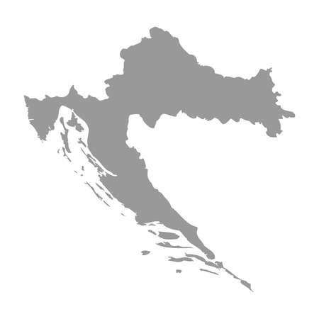 Croatia vector country map silhouetteのイラスト素材