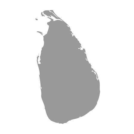 Sri Lanka vector country map silhouetteのイラスト素材
