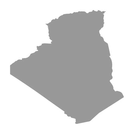 Algeria vector country map silhouetteのイラスト素材