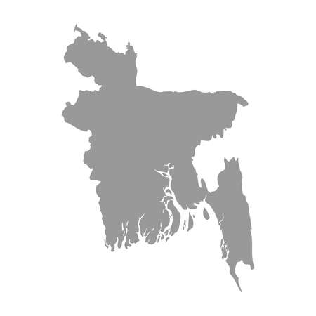 Bangladesh vector country map silhouetteのイラスト素材