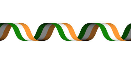 National tricolor ribbon of Indiaのイラスト素材