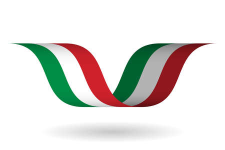 National tricolor ribbon of Italyのイラスト素材