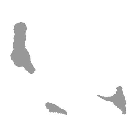 Comoros vector country map silhouetteのイラスト素材