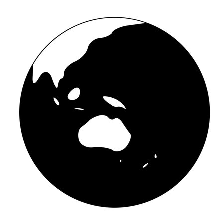 Simplified Earth globe with map of Australiaのイラスト素材