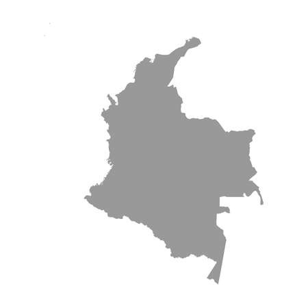 Colombia vector country map silhouetteのイラスト素材