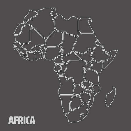 Smooth map of Africa continentのイラスト素材