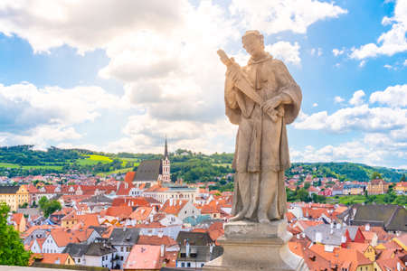 Sunny day in Cesky Krumlovの写真素材