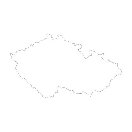 Czech Republic vector country map outlineのイラスト素材