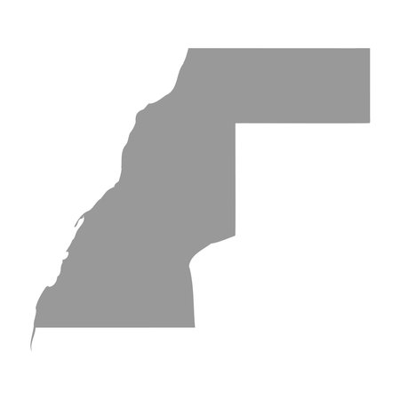 Western Sahara vector country map silhouetteのイラスト素材