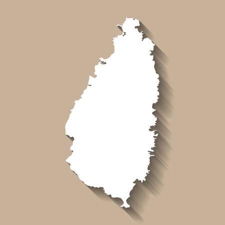 Saint Lucia vector country map silhouetteのイラスト素材