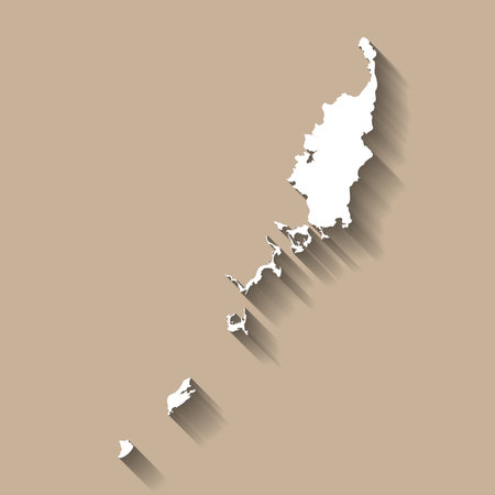 Palau vector country map silhouetteのイラスト素材