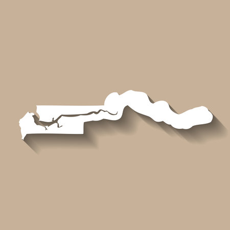 Gambia vector country map silhouetteのイラスト素材