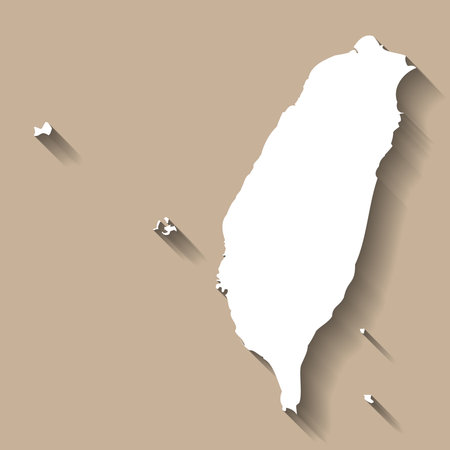 Taiwan vector country map silhouetteのイラスト素材