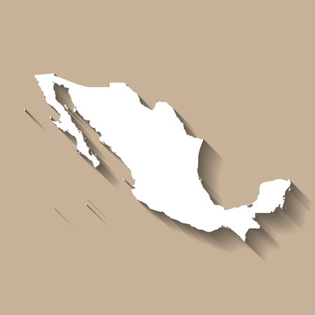 Mexico vector country map silhouetteのイラスト素材