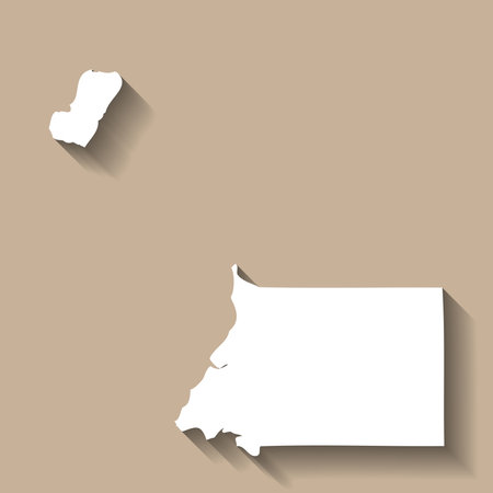 Equatorial Guinea vector country map silhouetteのイラスト素材