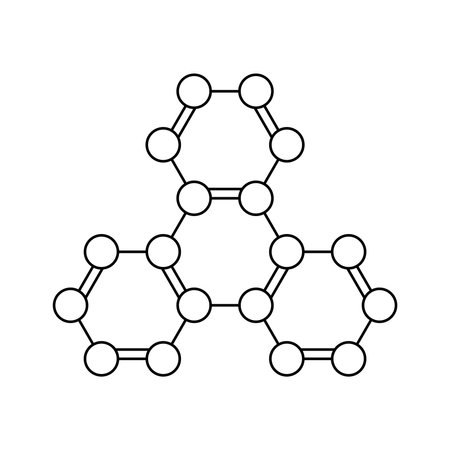 Abstract molecule icon. Symbol of chemistry, science, laboratory, education or biochemistry. Vector illustrationのイラスト素材