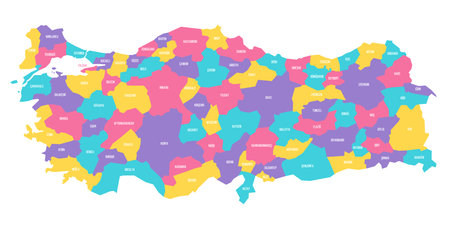 Vector of Turkey political map of - ID:1-197015888 - Royalty Free Image ...