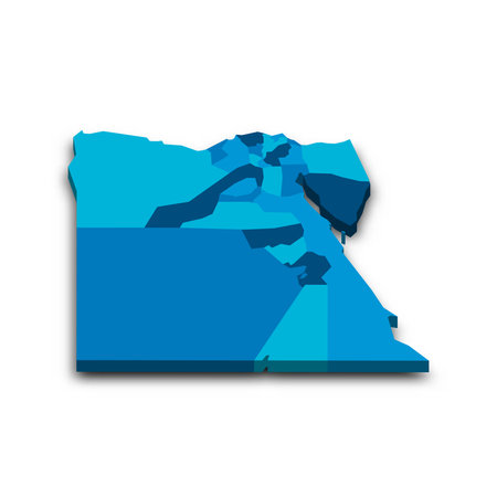 Egypt political map of administrative divisionsの写真素材