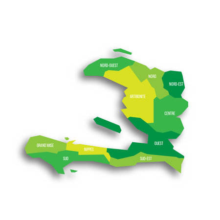 Haiti political map of administrative divisionsのイラスト素材