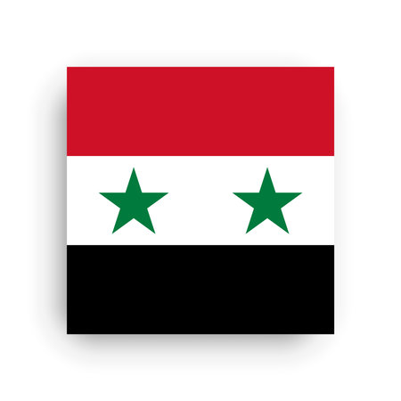 Square vector flag of Syriaのイラスト素材