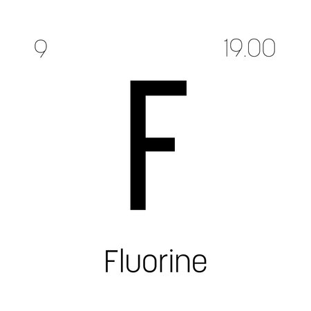 Fermium, Fm, periodic table element with name, symbol, atomic number and weight. Synthetic radioactive element with potential uses in scientific research and nuclear power.のイラスト素材