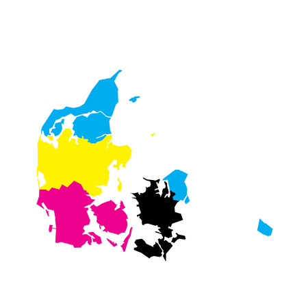 Vector of Denmark political map of - ID:1-203039326 - Royalty Free ...