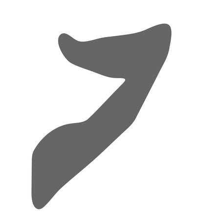 Somalia country simplified map. Grey stylish smooth map. Vector icons isolated on white background.のイラスト素材