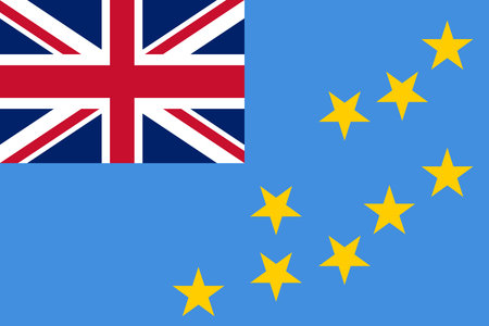 Tuvalu vector flag in official colors and 3:2 aspect ratio.のイラスト素材