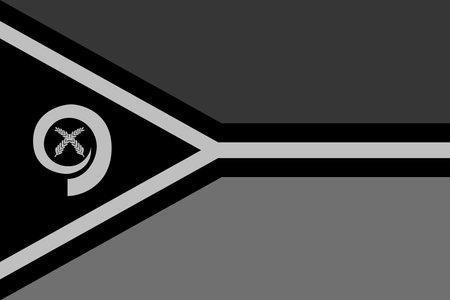 Vanuatu flag - greyscale monochrome vector illustration. Flag in black and whiteのイラスト素材