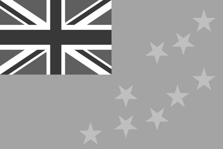 Tuvalu flag - greyscale monochrome vector illustration. Flag in black and whiteのイラスト素材
