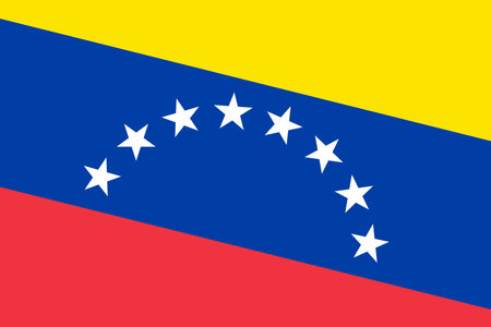 Venezuela flag - rectangular cutout of rotated vector flag.のイラスト素材