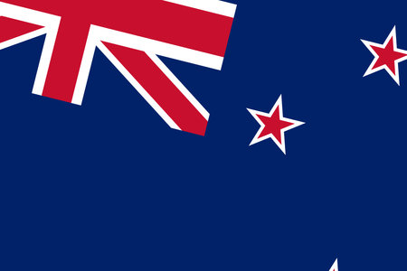 New Zealand flag - rectangular cutout of rotated vector flag.のイラスト素材