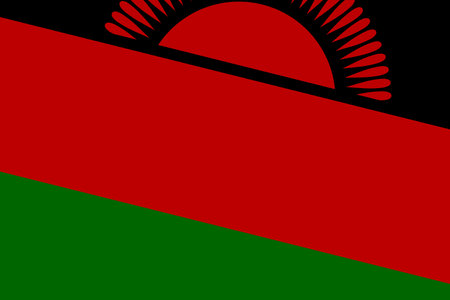 Malawi flag - rectangular cutout of rotated vector flag.のイラスト素材