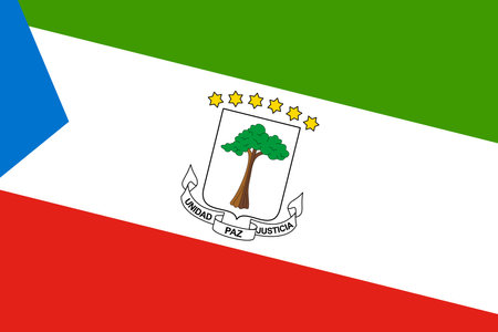 Equatorial Guinea flag - rectangular cutout of rotated vector flag.のイラスト素材