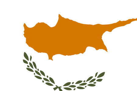 Cyprus flag - rectangular cutout of rotated vector flag.のイラスト素材