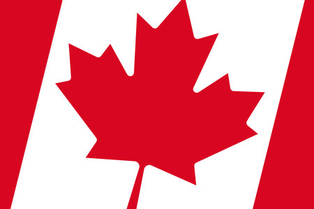 Canada flag - rectangular cutout of rotated vector flag.のイラスト素材