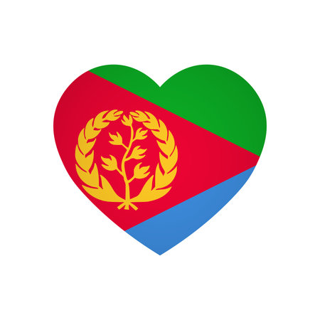 Eritrea flag - rectangle colorful flag representing a country cultural identity and heritage. The essence of national pride and unity. Attached by the corners in a paper albumのイラスト素材