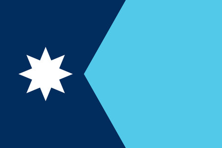 Minnesota state flag 3-2 ratio. Part of The United States of America. Clean design for print, web, or educational use. Vector illustration.のイラスト素材