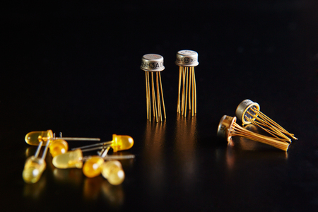 radio parts on a black background, in a good compositionの写真素材