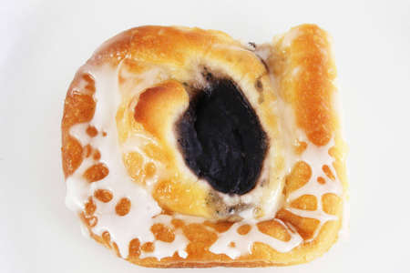 A blueberry danish on a plate.の写真素材