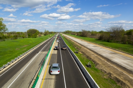 highway construction rural landscapeの写真素材