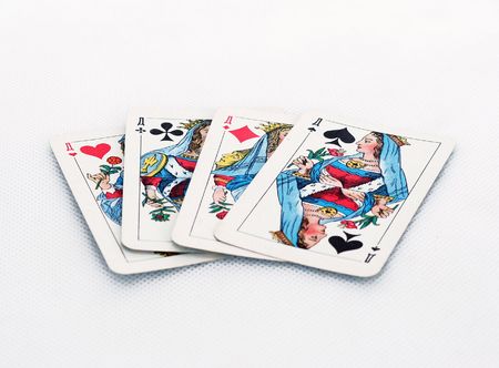 Four ladies on a white tableのeditorial素材