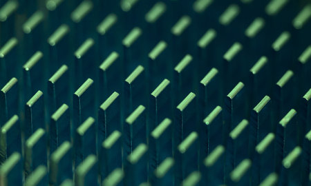Abstract background - aluminium radiator system cooling of the chip